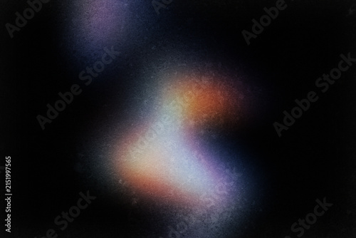 Vintage grainy light leak background, retro film burn texture with colorful aura, nostalgic analog aesthetic for creative overlays