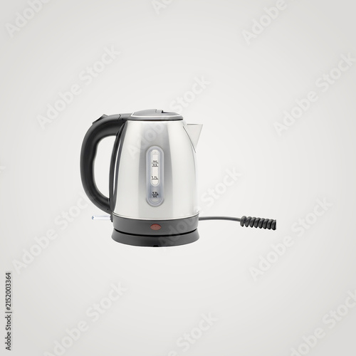 White blender with black base and clear plastic jar on white background