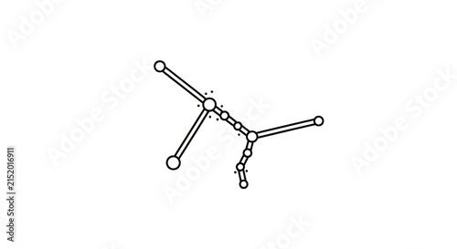 Cuadro en lienzo Molecular structure of chemical compound model.