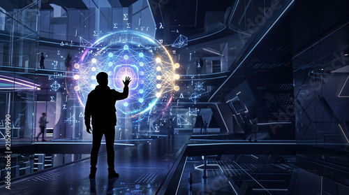 Futuristic Artificial Intelligence Data Center