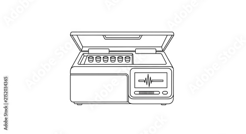 Laboratory equipment for scientific research, DNA analysis, PCR machine, gene sequencing