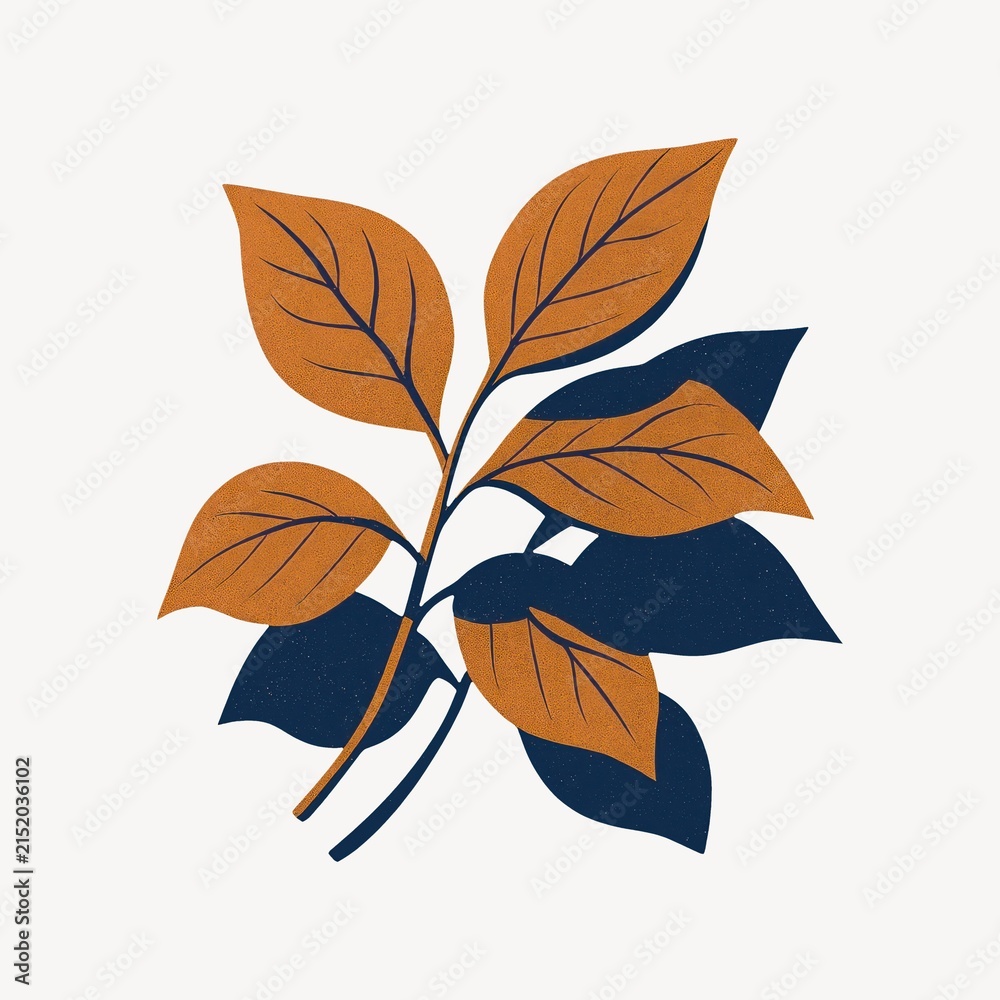 Obraz premium Stylized autumn leaves illustration