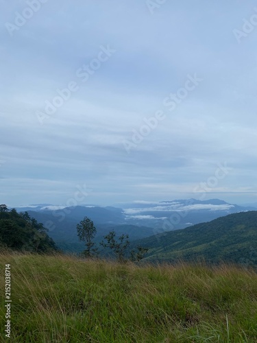 Obraz na plátně Sea of clouds over Phu Soi Dao National Park hilltop