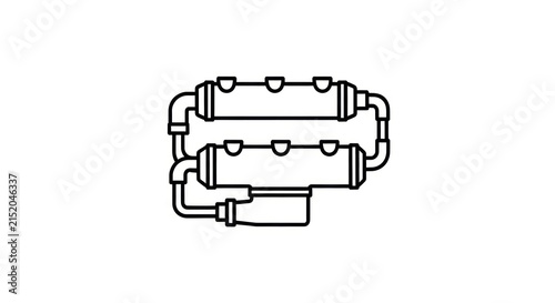 Photography Industrial pipeline system diagram.