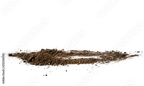 pile of soil isolated on white