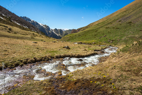 River in Caucasus Mountains. Karachay-Cherkessia, Russia