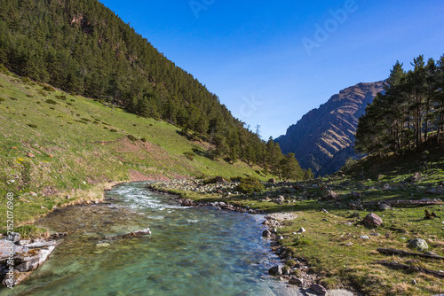River in Caucasus Mountains. Karachay-Cherkessia republic, Russia