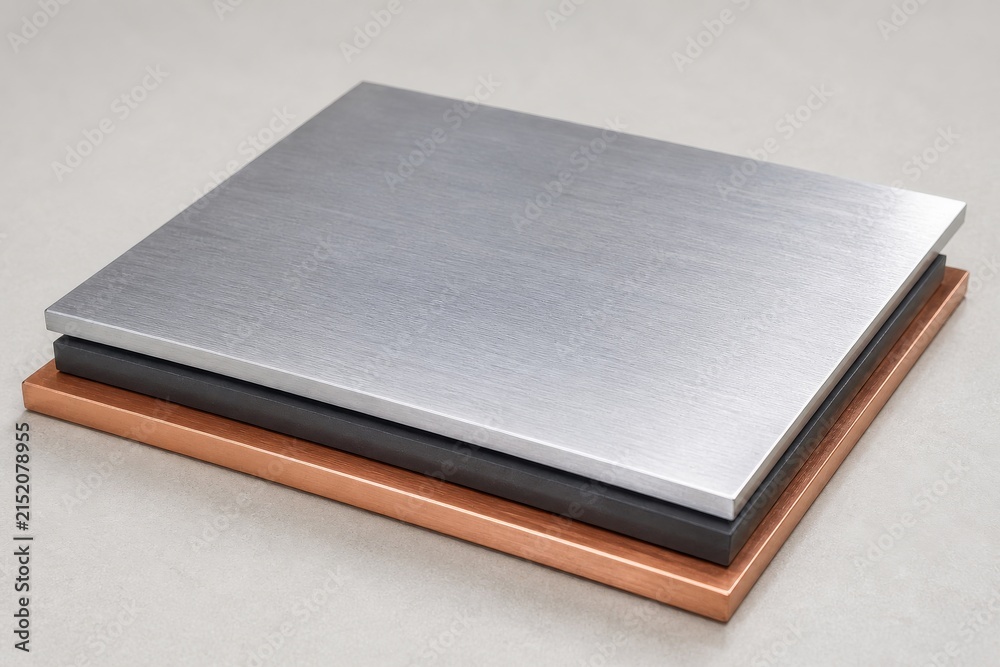 Fototapeta premium Thermal Interface Pad Between Aluminum and Copper Layers