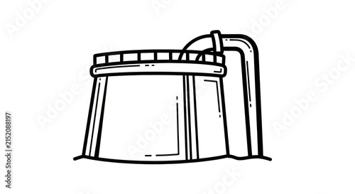 Fotografía Industrial pipe and tank system.