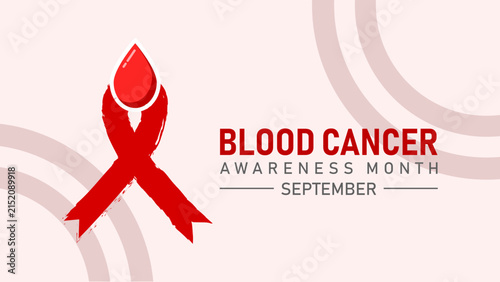 Blood Cancer Awareness Month September With Red Ribbon