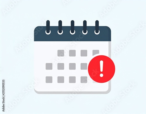 Expired Deadline Calendar Flat Business Icon