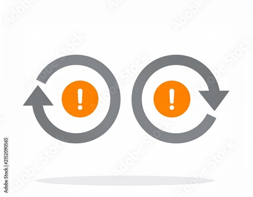 Synchronization Error Flat Business Icon