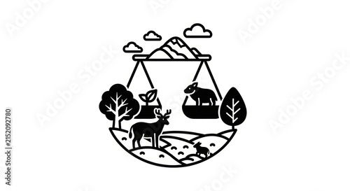 Bild auf Leinwand Eco friendly balance nature conservation symbol.