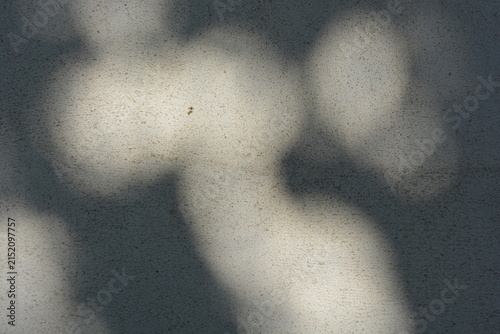 Construction and renovation work, plastering load-bearing street walls in sunlight. The white walls are coated with rough street primer with long micro-cracks throughout the surface and background.