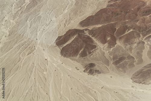 Aerial View of Nazca Lines and Ancient City, Peru