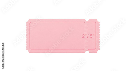 Foto Simple pink ticket stub icon for event entry