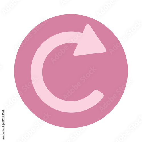 Cuadro en lienzo Pink Circular Redo Arrow Icon Repeat Refresh Forward PNG Transparent