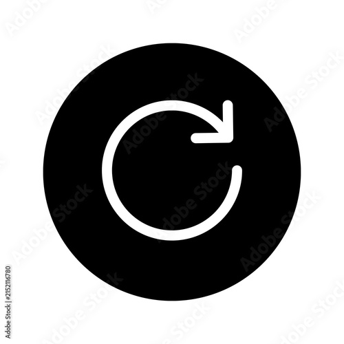 Canvastavla Black Circular Refresh Arrow Icon Reload Sync Update PNG Transparent
