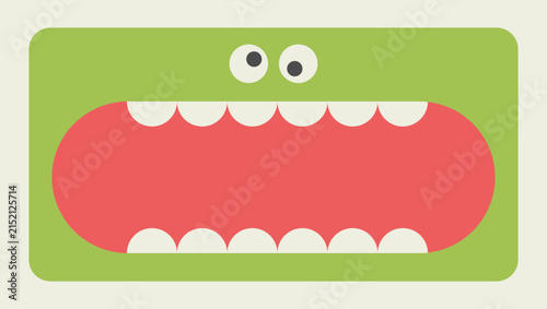 Bild auf Leinwand funny monster vector illustration