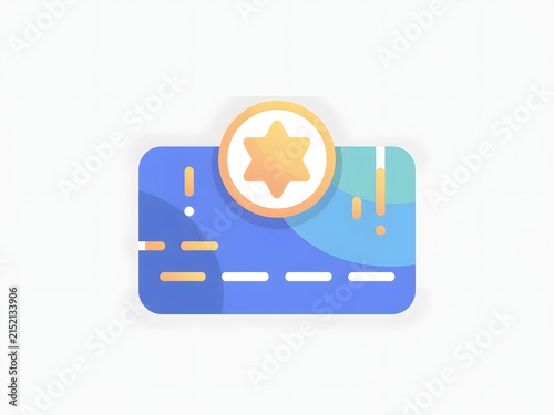 Modern credit card with a gear icon symbolizing settings or customization