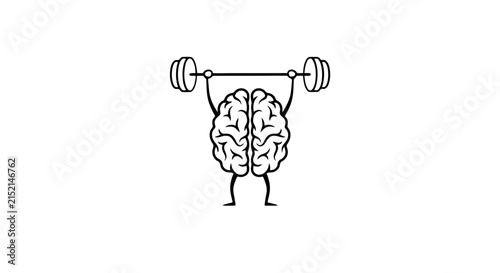 Brain Strength Fitness Exercise Line Icon