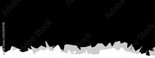 Canvastavla Abstract jagged geometric border with sharp triangular shapes in black and white