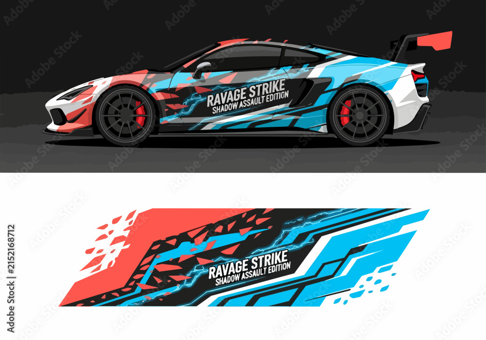 Fototapeta premium Ravage Strike Shadow Assault Edition Sports Car Vinyl Wrap