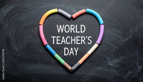World Teachers’ Day chalk heart illustration