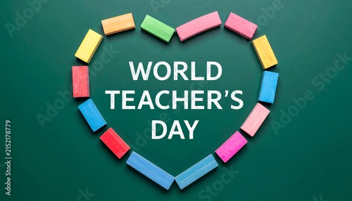World Teachers’ Day chalk heart illustration