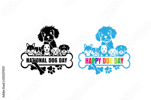vector illustration of National dog day 