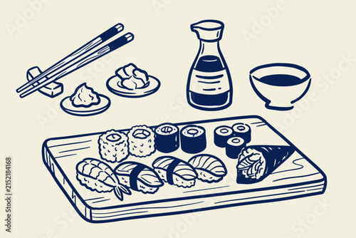 Hand Drawn Food and Drink Set Vector Illustration with Breakfast, Coffee, Tea, Pizza, Bread, Cake, Burger and Restaurant Meal Icons