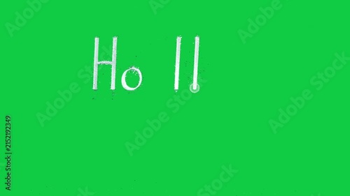 Orb entering right trailing particles writing stacked Ho snow mound on transparent background
