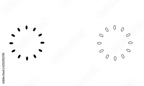 Circle Dashes Icon – Circular Dashed Line Symbol for Modern Graphic Design, UI Interface, Navigation, Decoration, and Infographic Elements