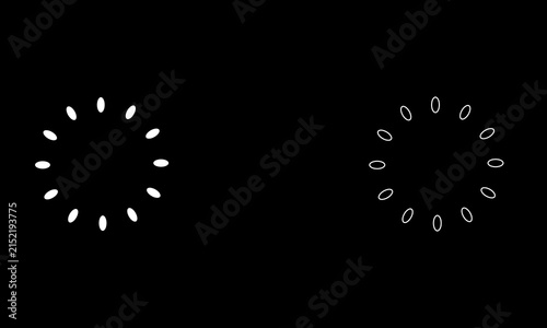 Circle Dashes Icon – Circular Dashed Line Symbol for Modern Graphic Design, UI Interface, Navigation, Decoration, and Infographic Elements