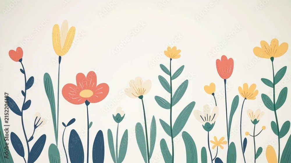 Obraz premium Creative vector design featuring animated flower blooming elements.