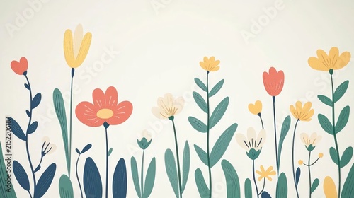 Creative vector design featuring animated flower blooming elements.