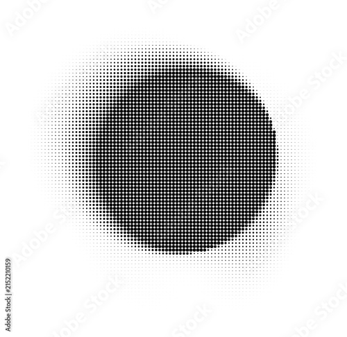 Abstract Monochrome Halftone Sphere Circle Grid Overlay Vector