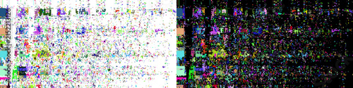 фотографія Digital glitch texture with colorful pixel noise and data corruption effect