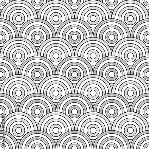 Quadro su tela Seamless japanese pattern with scales