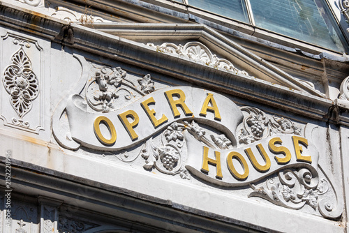 Opera House Sign on the Theatre Royal in Portsmouth, UK
