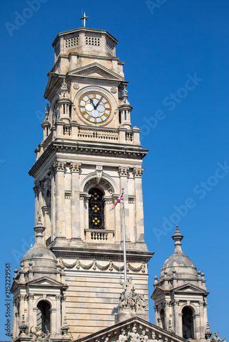 Portsmouth Guildhall Clocktower in Portsmouth, UK