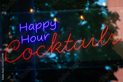 Happy Hour Cocktails Sign