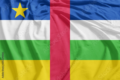 Central African Republic Flag Wind Waving CloseUp Breeze Wave