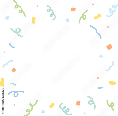 colorful confetti frame