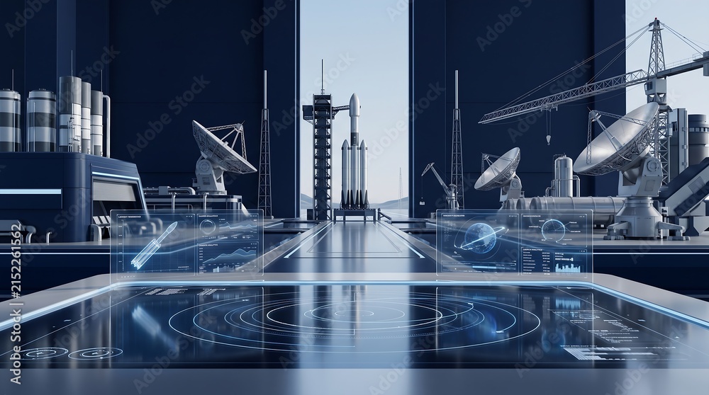 Fototapeta premium Premium Futuristic Technology Infrastructure Background Animation