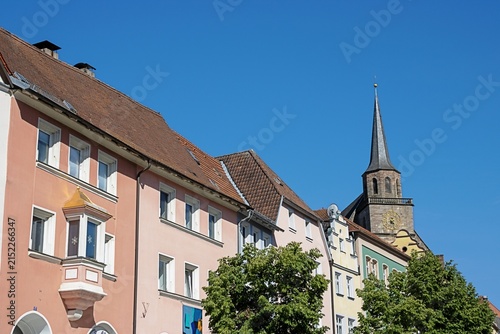 kulmbach, deutschland - oberstadt mit petrikirche