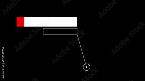 Minimal Callout Annotation Element with Pointer and Information Bars on Black Background