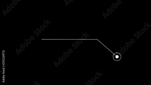 Minimal Callout Annotation Element with Pointer and Information Bars on Black Background