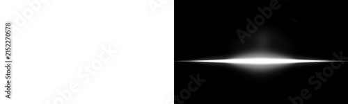 Photography Transparent background featuring a bright white horizontal lens flare effect