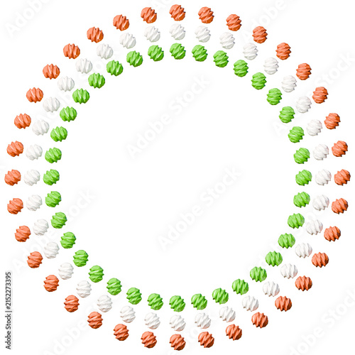 abstract colorful circle frame.